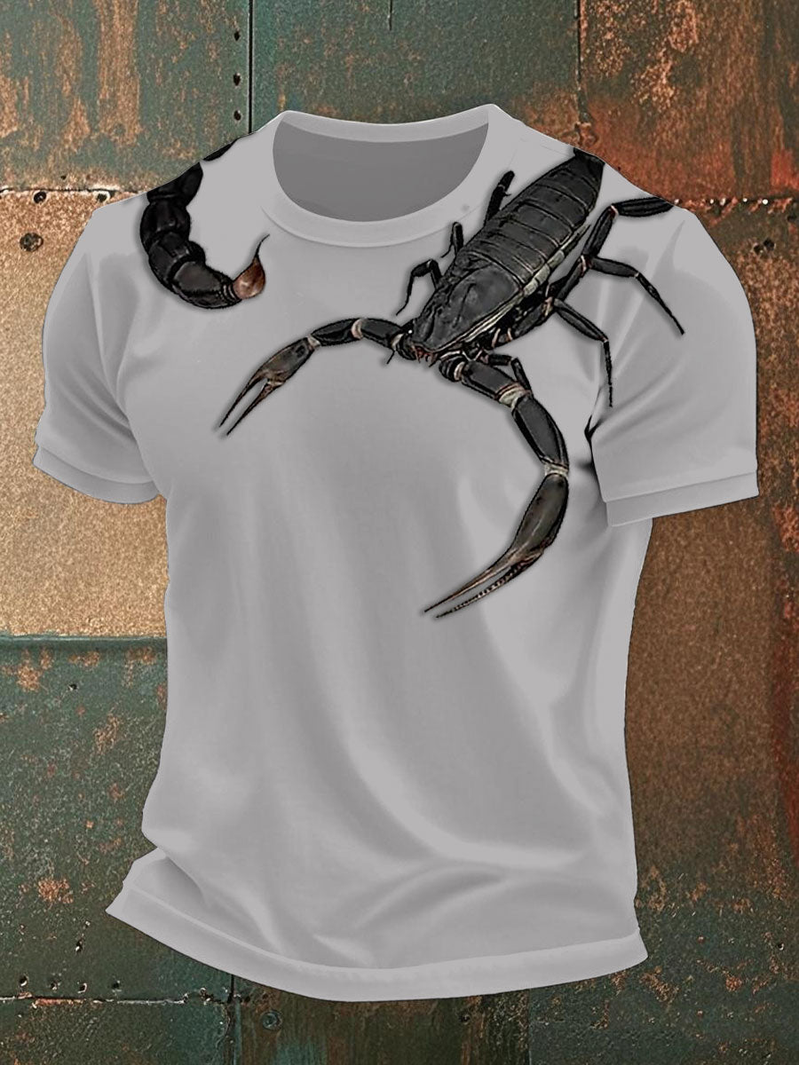Lässige T-Shirts mit Skorpion-Print für Männer