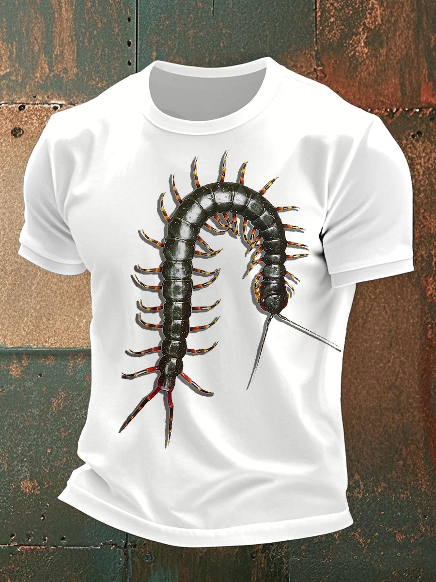 Freizeit-T-Shirts mit Tausend füßler druck für Männer
