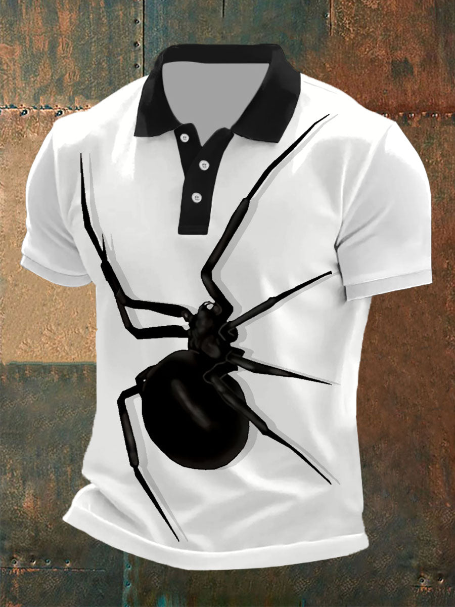 Herren-Spider-Print-Tops
