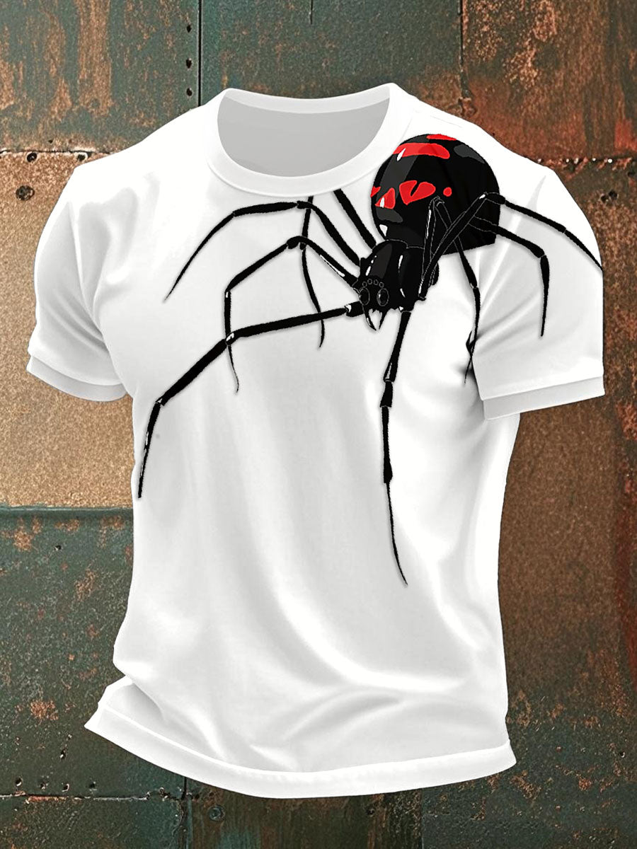 Freizeit-T-Shirts mit Spinnen druck für Männer