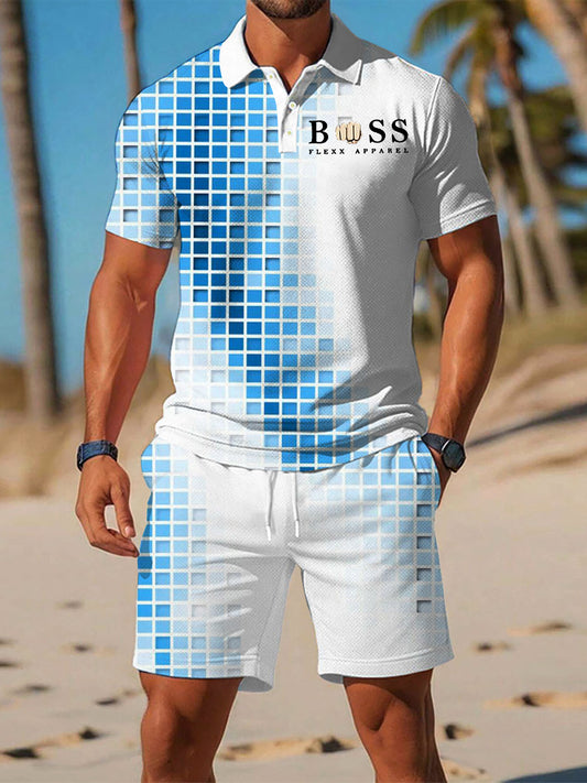 Kurzarm-Anzug fĂźr Herren