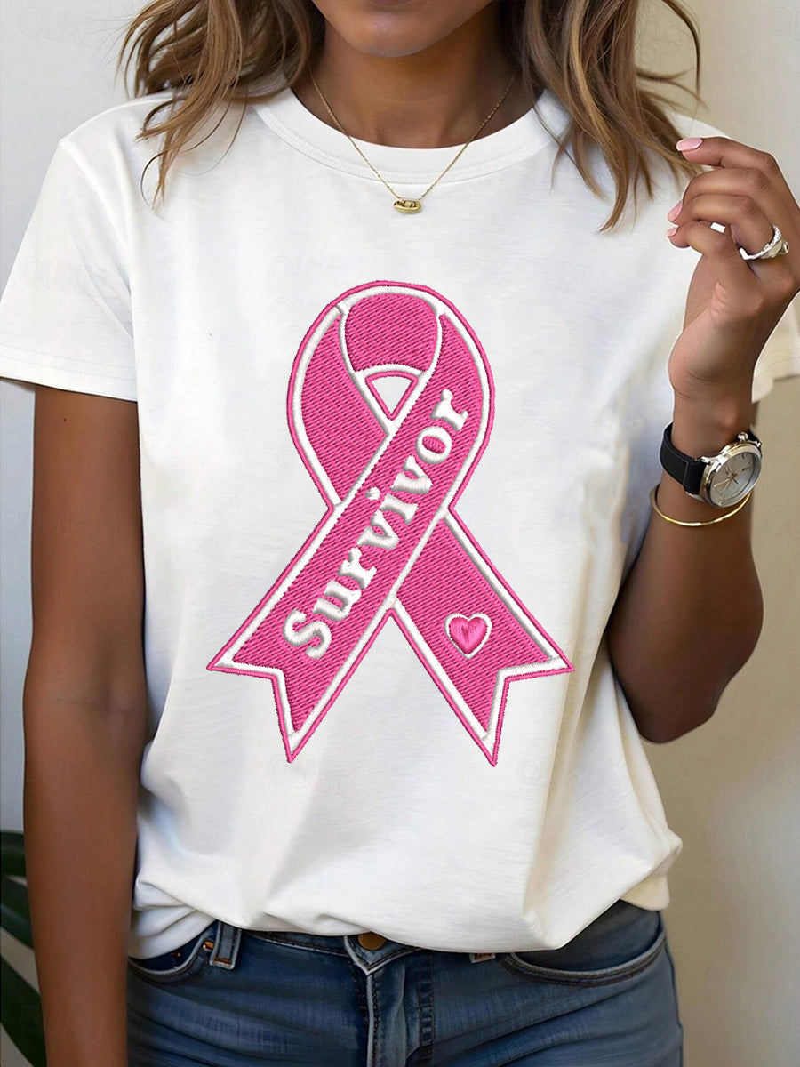 Frauen Brustkrebs Bewusstsein Survivor Rosa Band T-Shirt