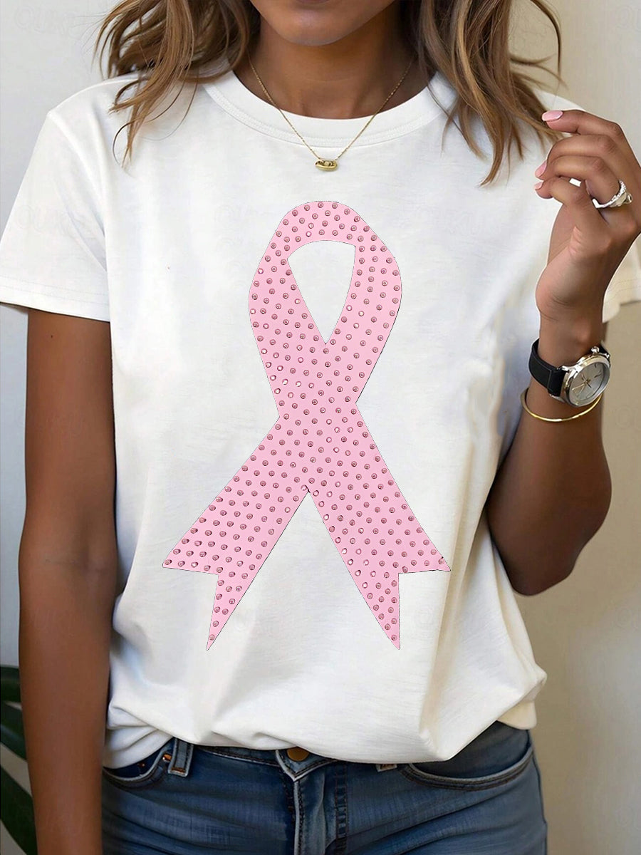 Frauen Brustkrebs Bewusstsein Rosa Band T-Shirt