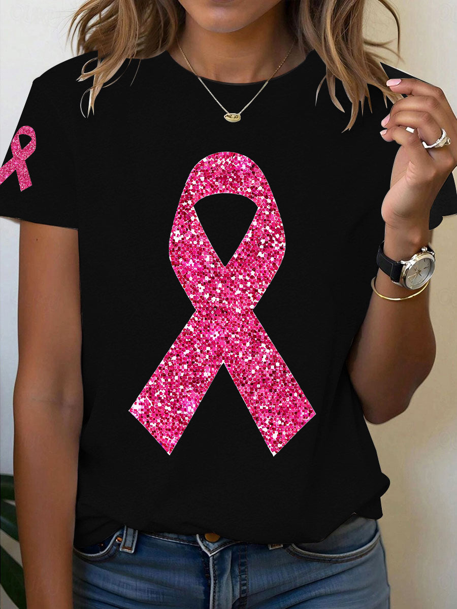 Frauen Brustkrebs Bewusstsein Rosa Band T-Shirt