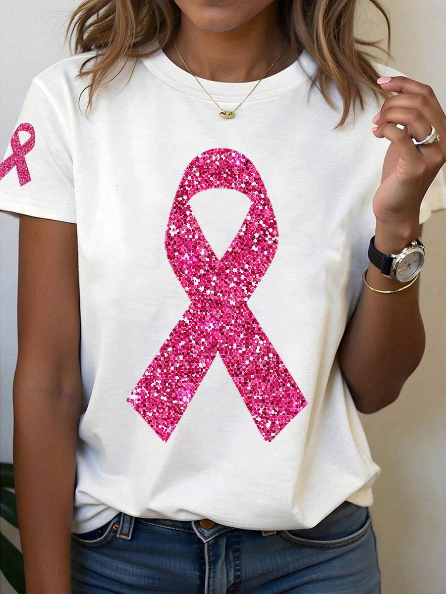 Frauen Brustkrebs Bewusstsein Rosa Band T-Shirt