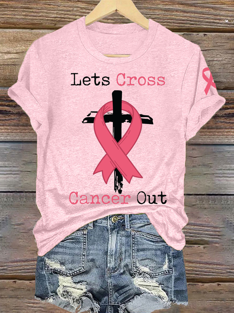Frauen Brustkrebs Bewusstsein lässt Krebs aus T-Shirt