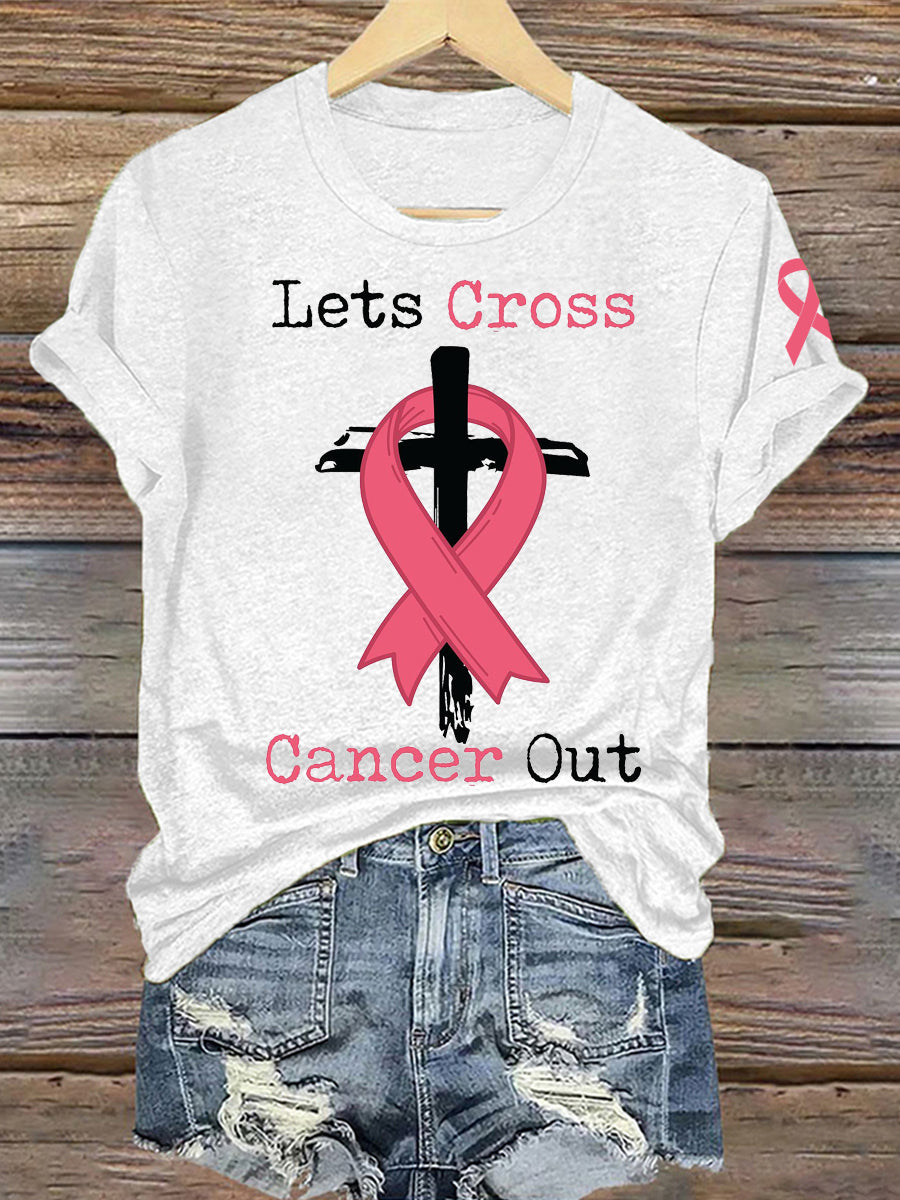 Frauen Brustkrebs Bewusstsein lässt Krebs aus T-Shirt