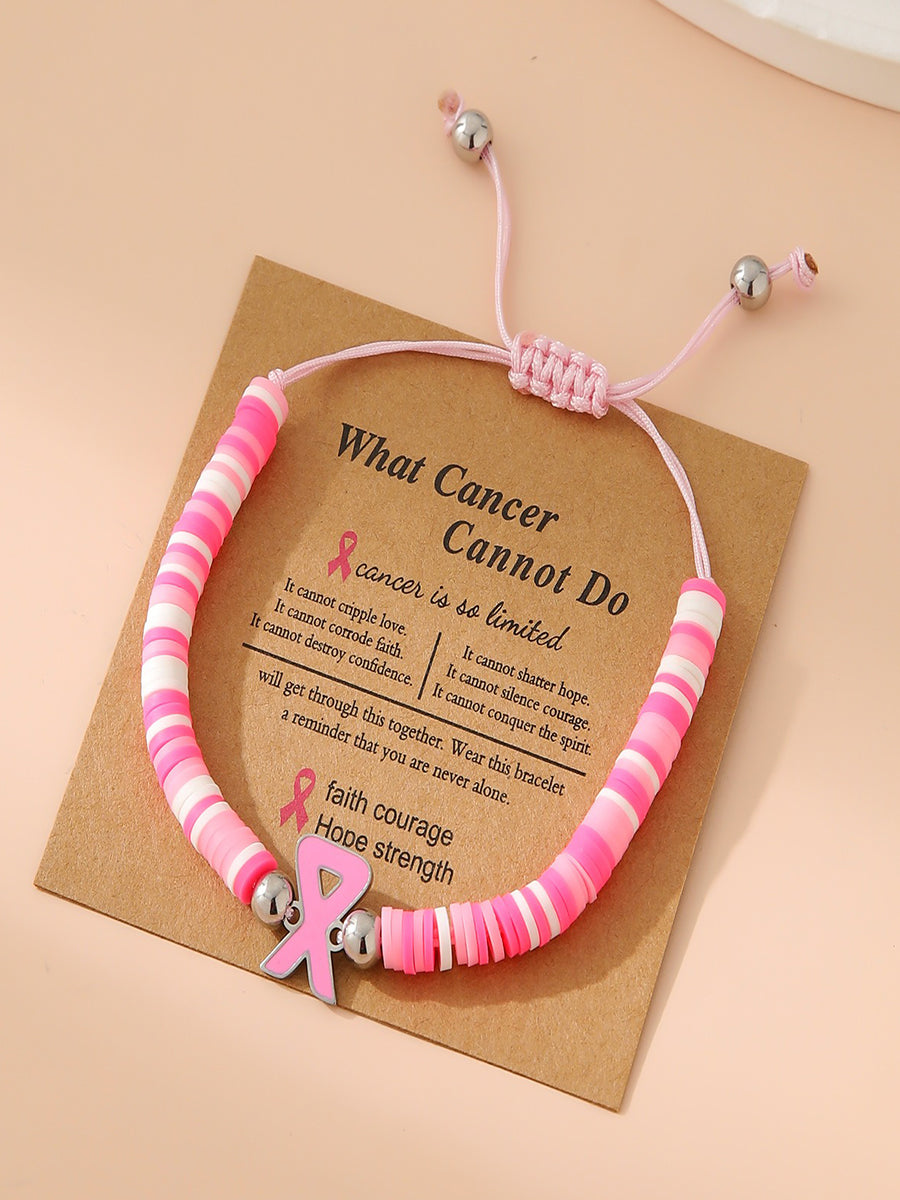 Frauen Mut Stärke Rosa Band Brustkrebs Bewusstsein Armband