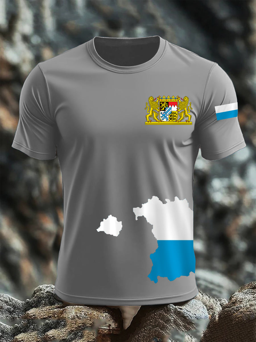 Kurzarm-T-Shirt aus Baumwolle für Männer Bavaria