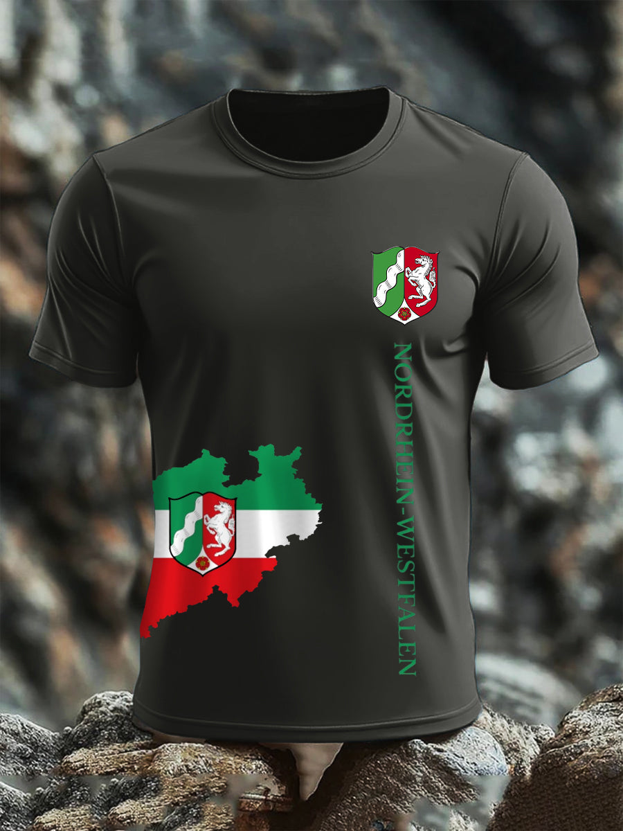 Kurzarm-T-Shirt aus Baumwolle für Herren Nordrhein-Westfalen