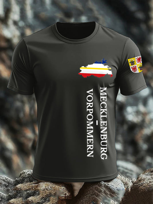 Kurzarm-T-Shirt aus Baumwolle für Herren Mecklenburg-Vor pommern