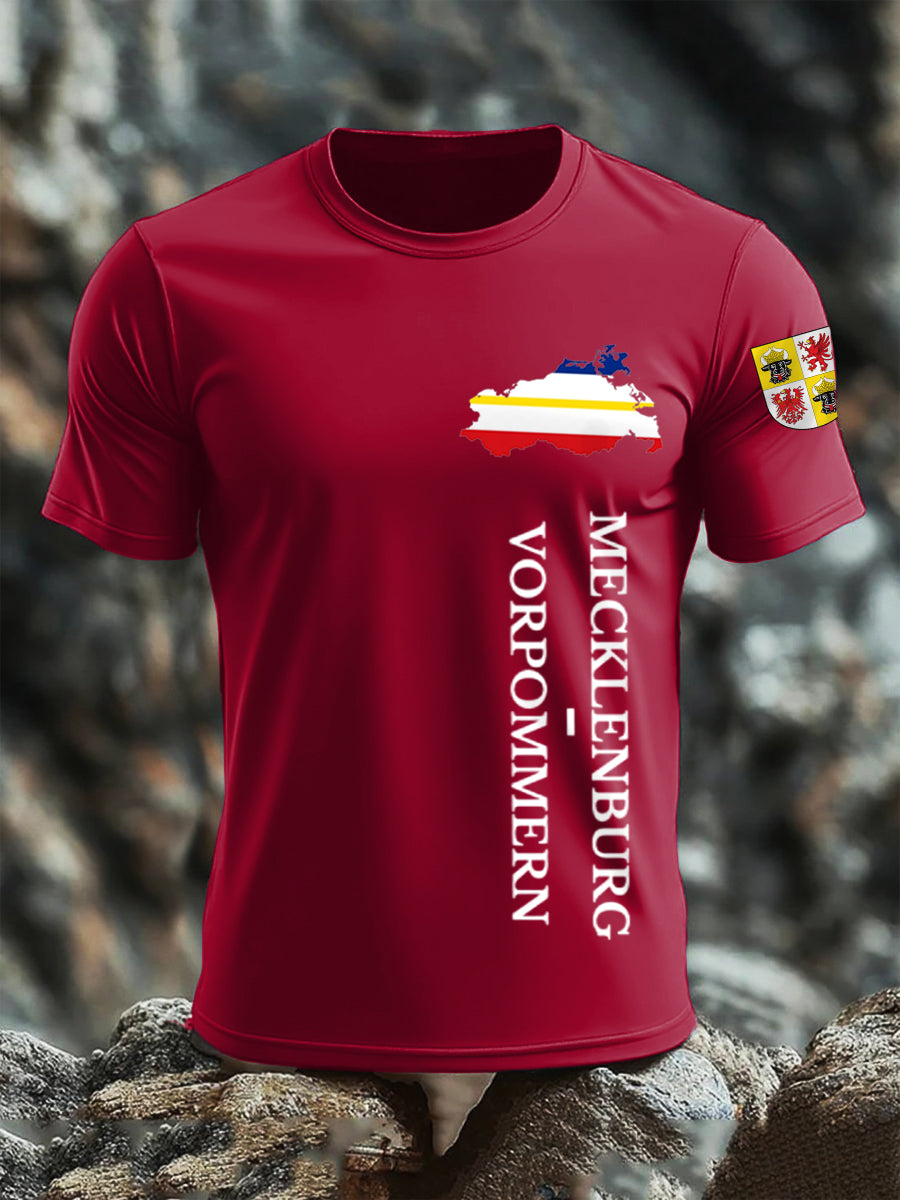Kurzarm-T-Shirt aus Baumwolle für Herren Mecklenburg-Vor pommern