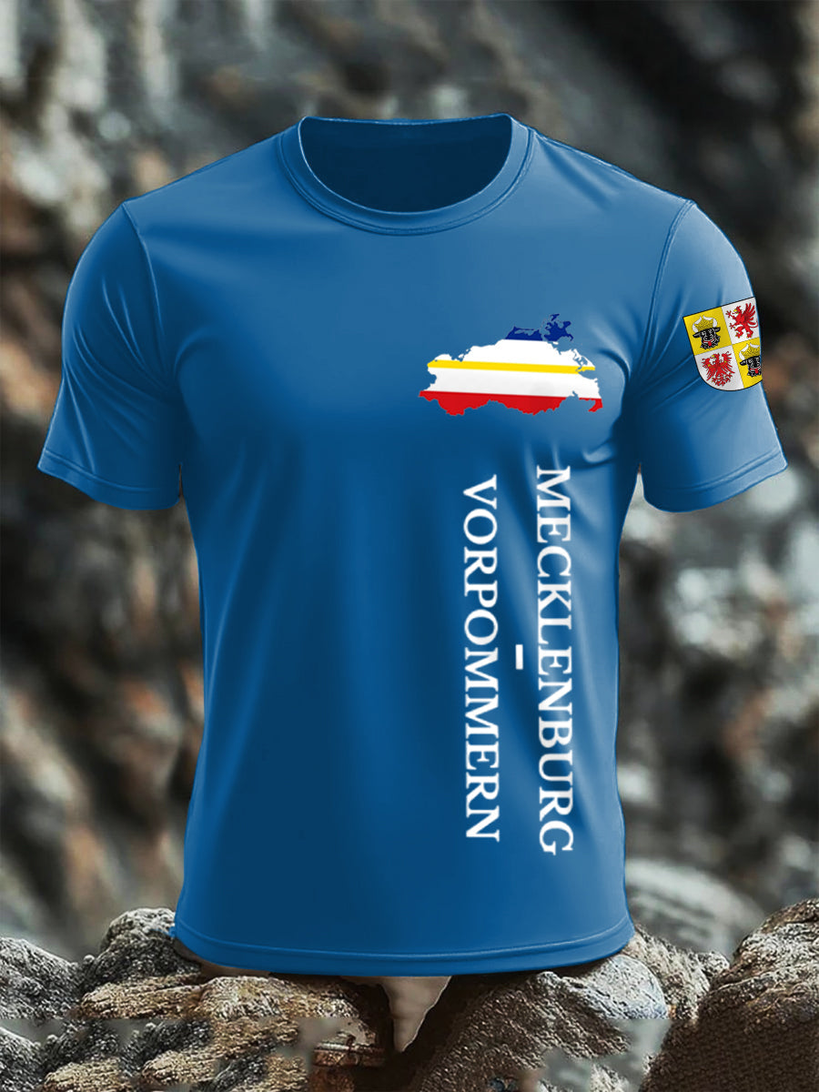 Kurzarm-T-Shirt aus Baumwolle für Herren Mecklenburg-Vor pommern