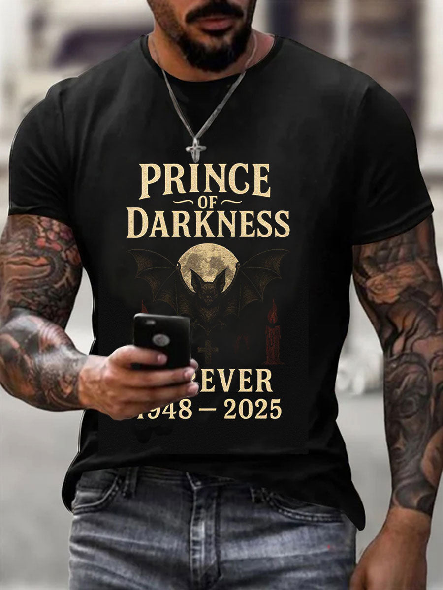 Herren prinz der Dunkelheit gedruckt lässig T-Shirt