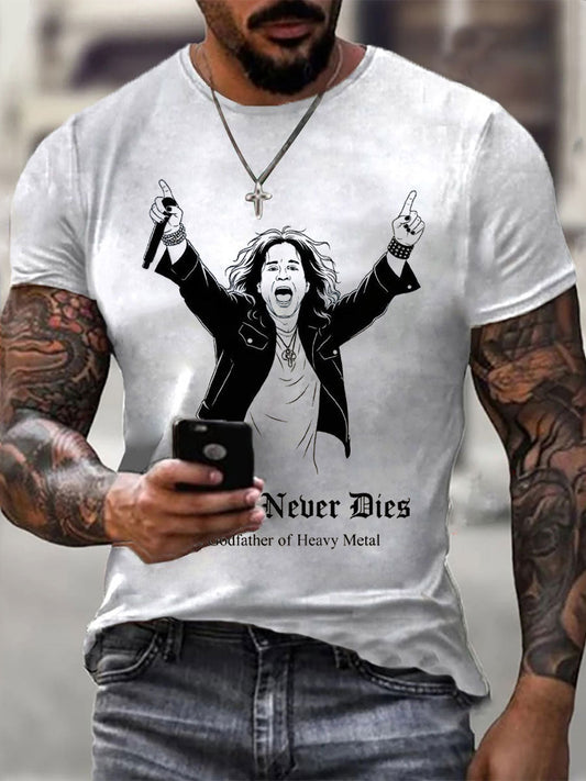 Herren prinz der Dunkelheit gedruckt lässig T-Shirt