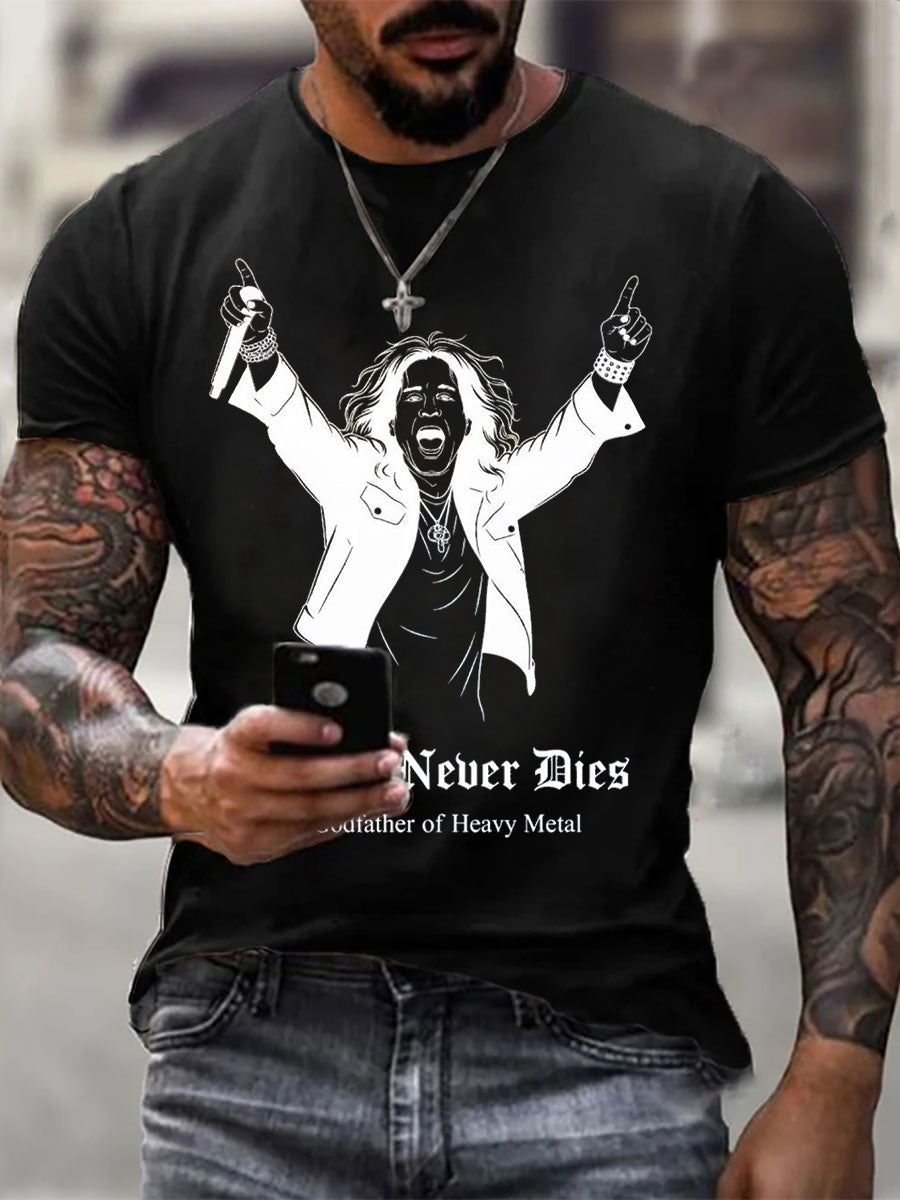 Herren prinz der Dunkelheit gedruckt lässig T-Shirt