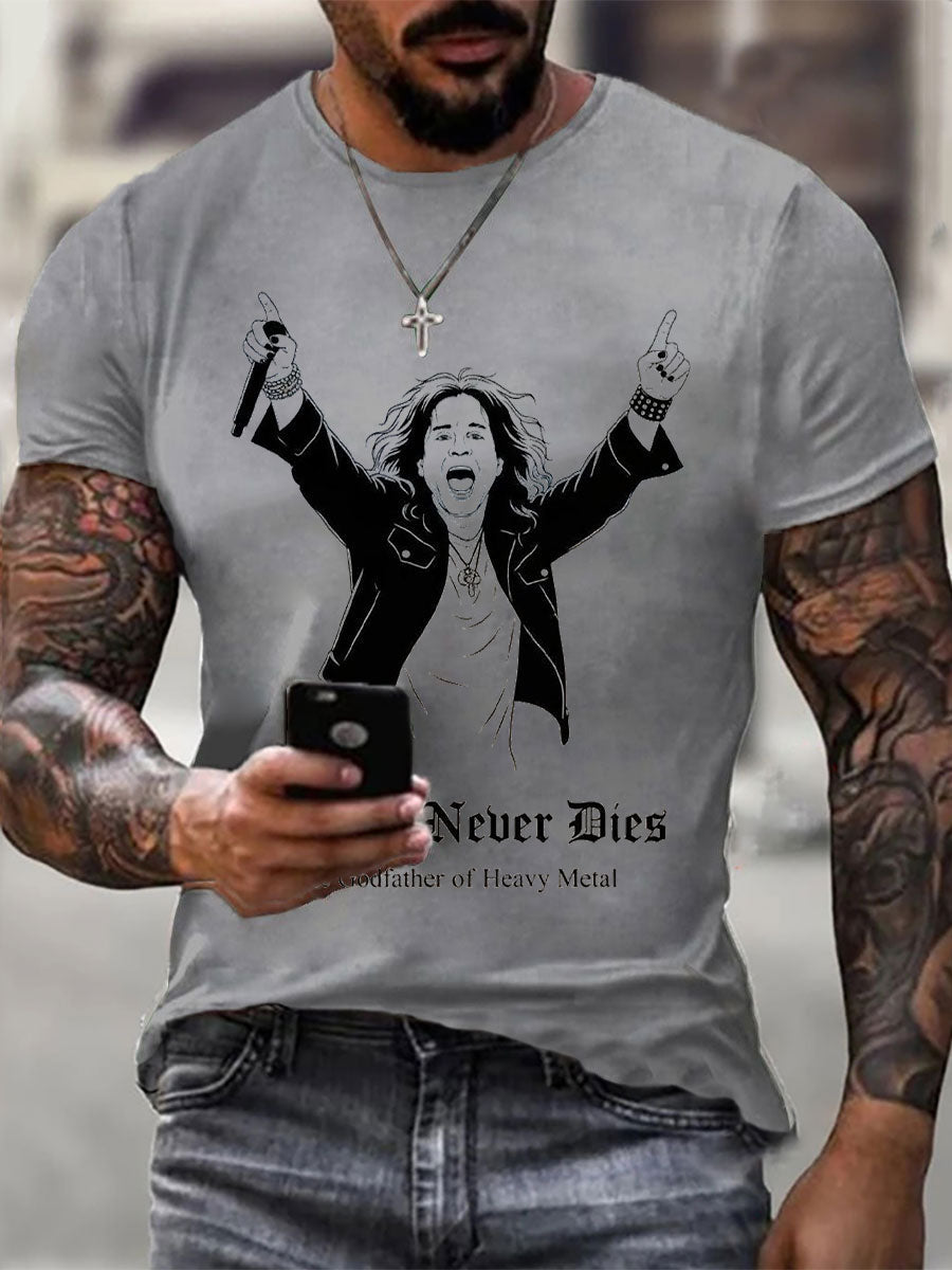 Herren prinz der Dunkelheit gedruckt lässig T-Shirt