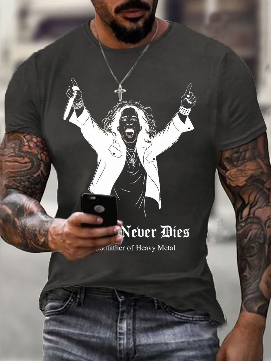 Herren prinz der Dunkelheit gedruckt lässig T-Shirt
