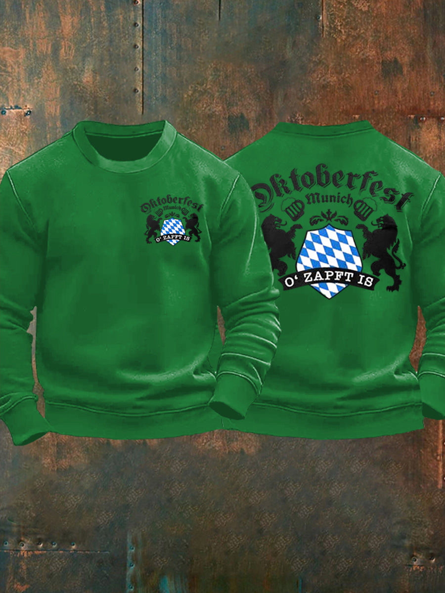 Herren Oktoberfest O'zapft ist lang ärmel iges Sweatshirt bedruckt