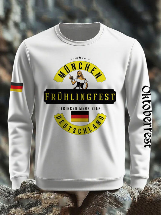 Herren Oktoberfest Print Sweatshirt