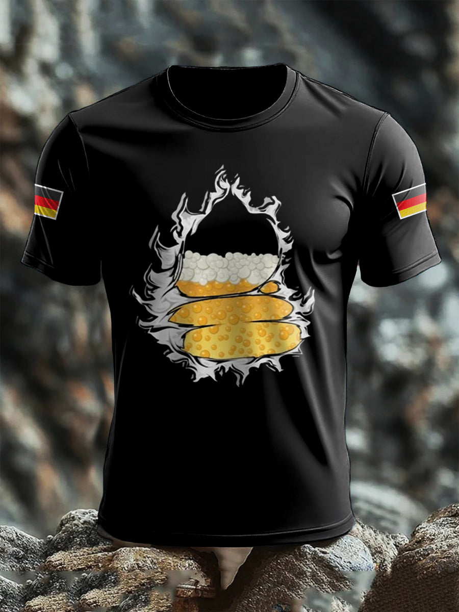 Herren Oktoberfest Print T-Shirt