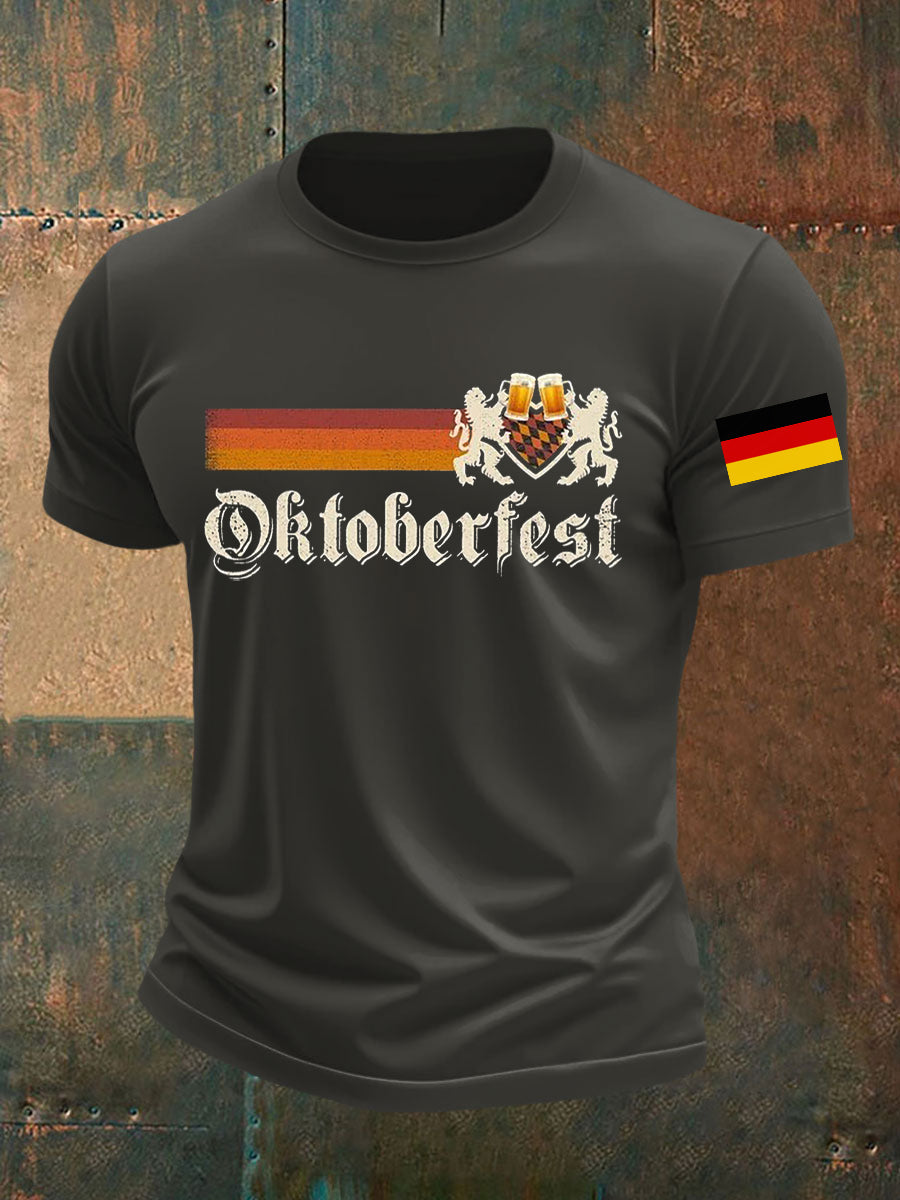 Herren Oktoberfest Bier Bedrucktes T-Shirt