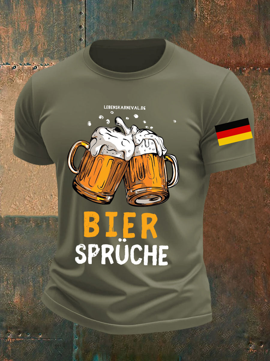 Herren Oktoberfest Bier Bedrucktes T-Shirt