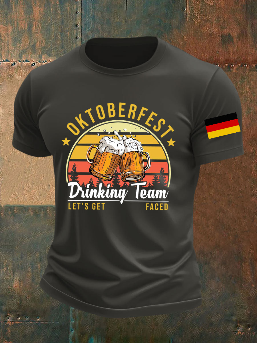 Herren Oktoberfest Bier Bedrucktes T-Shirt