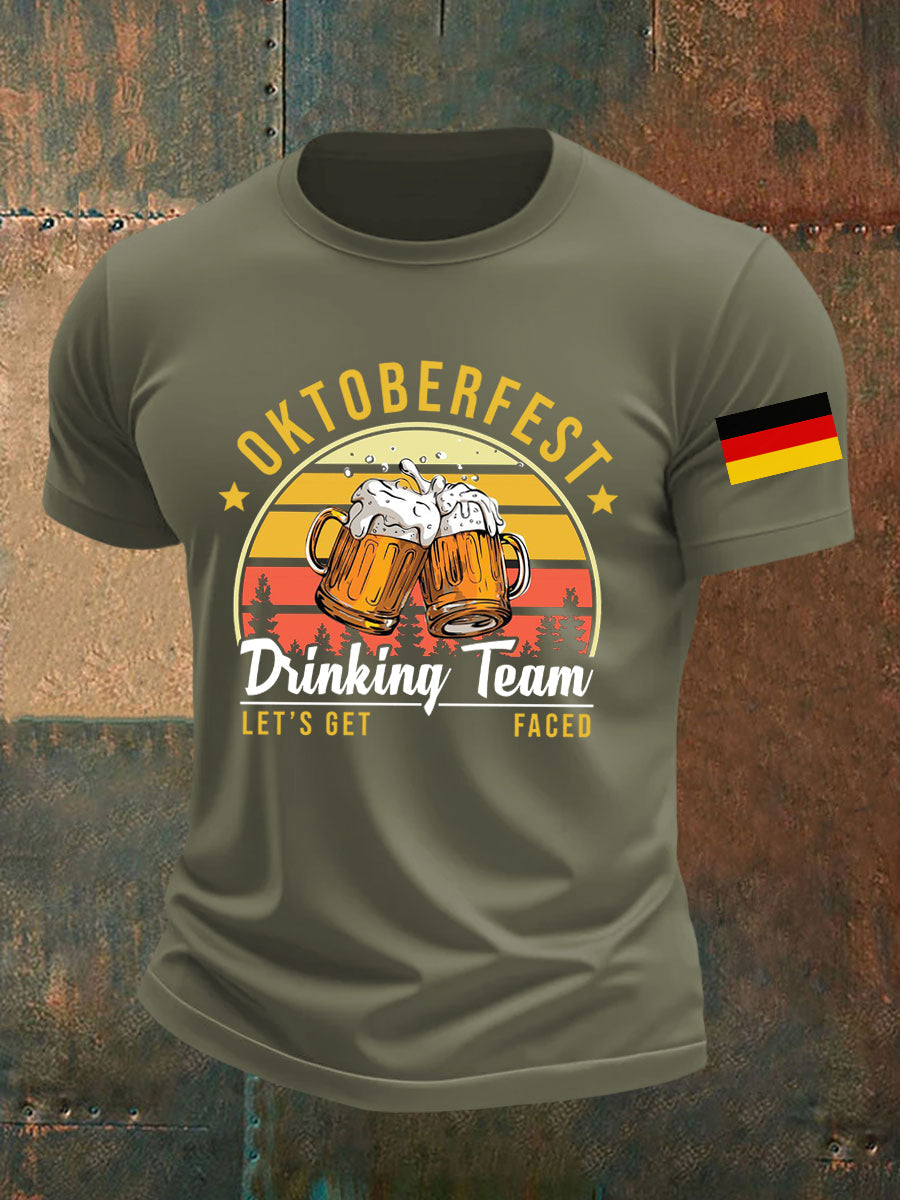 Herren Oktoberfest Bier Bedrucktes T-Shirt