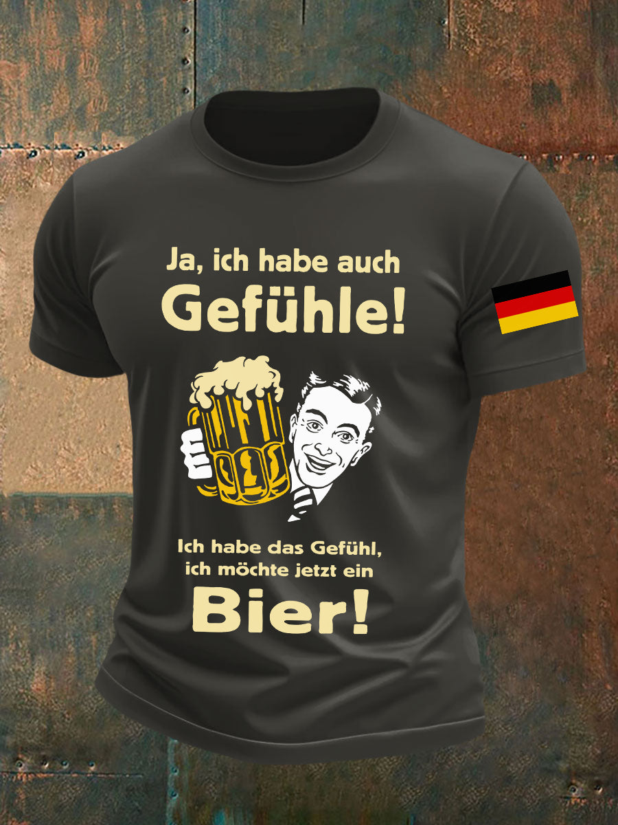Herren Oktoberfest Bier Bedrucktes T-Shirt