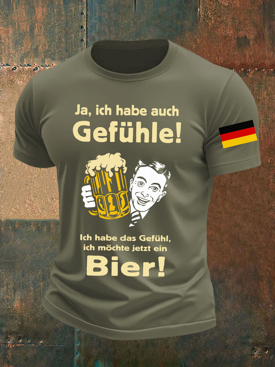 Herren Oktoberfest Bier Bedrucktes T-Shirt