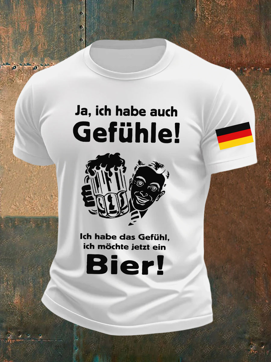 Herren Oktoberfest Bier Bedrucktes T-Shirt