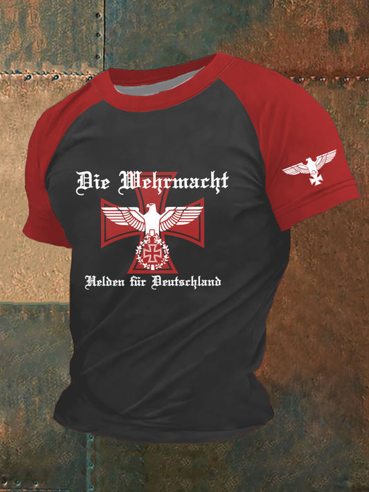 Herren Helden für Deutschland bedrucktes Kurzarm-T-Shirt