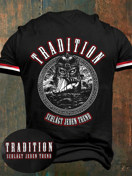 Herren tradition schlägt jeden bedrucktes kurzärmliges T-Shirt