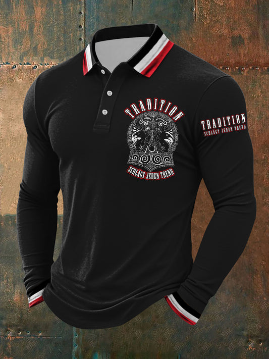 Herren tradition schlägt jeden langärmliges Polos hirt