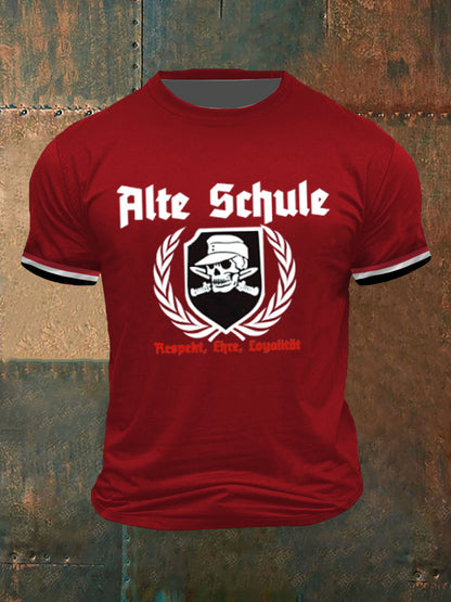 Männer Alte Schule T-Shirt mit kurzen Ärmeln