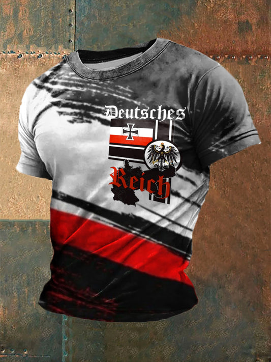 Deutsches Reich bedrucktes Kurzarm-T-Shirt für Männer