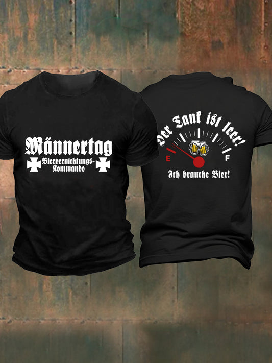 Männer Männer Männer bedrucktes Kurzarm-T-Shirt