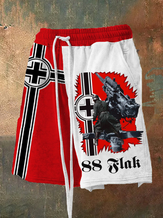 Herren 88 Flak bedruckte Freizeit shorts