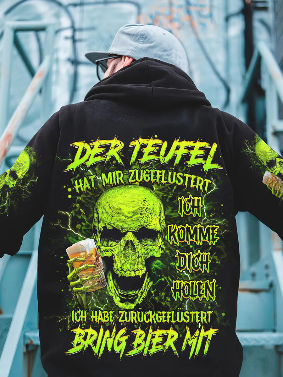Herren BRING BIER MIT VOLLSTÄNDIGER DRUCK Bedruckter Hoodie