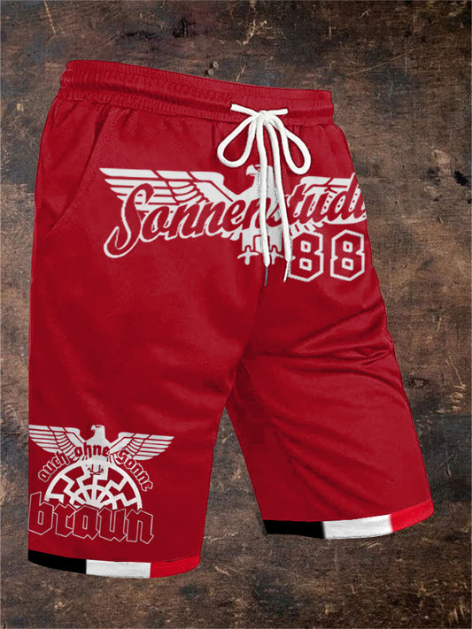 Herren-Shorts Sonnen braun 88 Print
