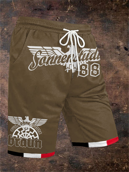 Herren-Shorts Sonnen braun 88 Print