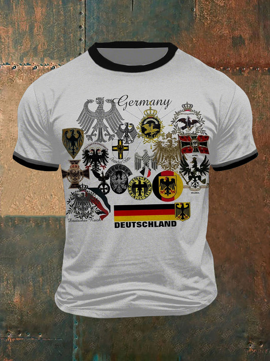 Herren deutsche Adler 800 bis 1949 bedrucktes Kurzarm-T-Shirt