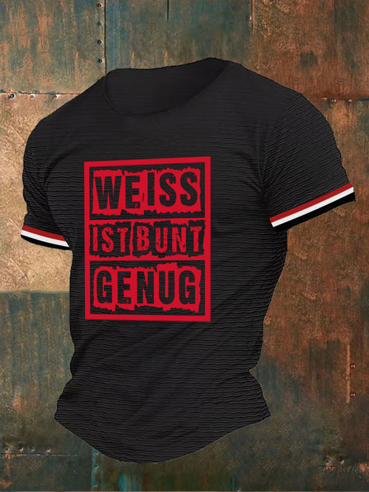 Herren Weiss ist bunt Genug T-Shirt