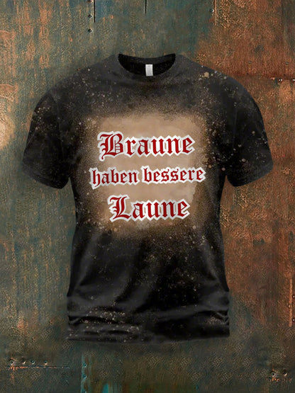 Herren Braune Haben Bessere Launen Bedrucktes Kurzarm-T-Shirt
