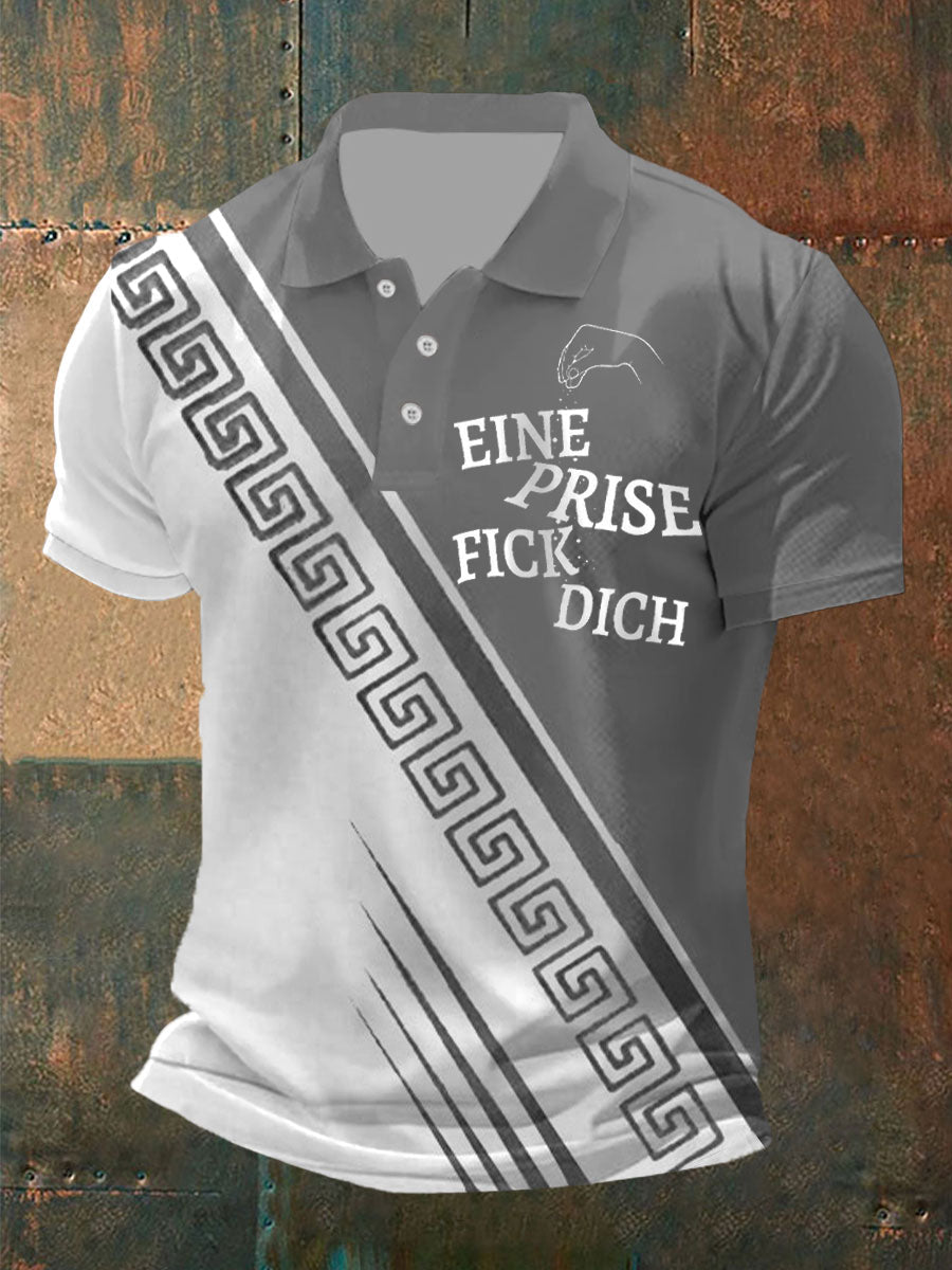 Herren Ein Prise Fick Dich Kurzarm-Polos hirt