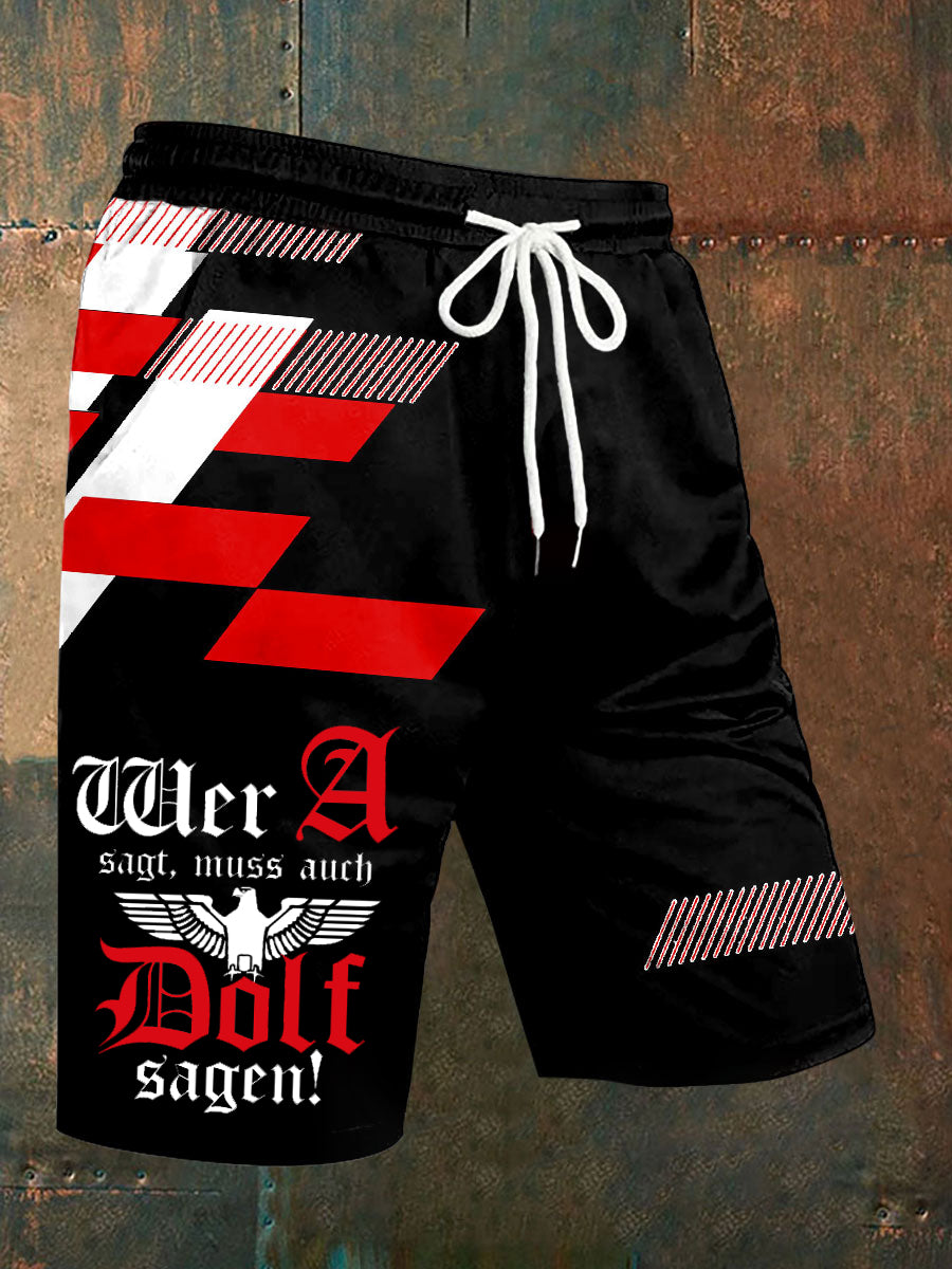 Herren Wer A sagt Muss Auch Dolf Sagen Shorts
