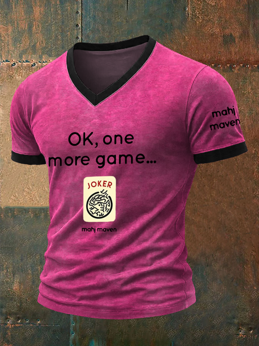 Männer ok, noch ein Spiel mahj maven V-Ausschnitt T-Shirt