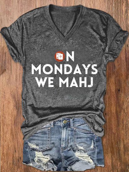 Damen Mahjong Liebhaber T-Shirt
