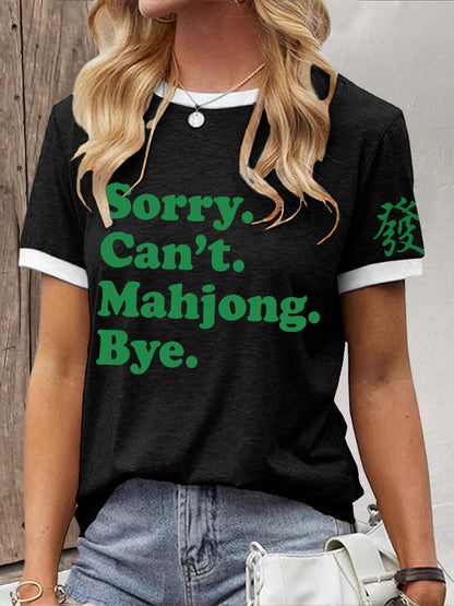 Damen Mahjong Liebhaber T-Shirt